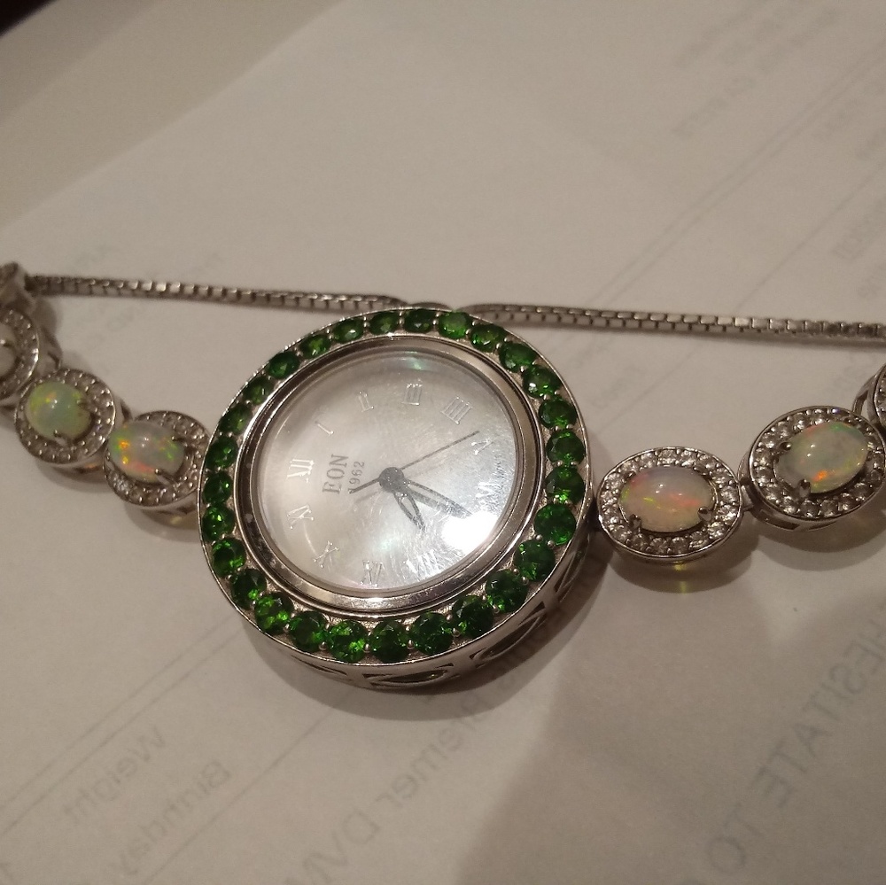 Opal and jade eon1962 watch